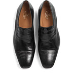 Men's Vitelo Lizard & Croc Print Leather Slip-On Shoes 99915 PC 20 - Black