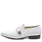 Men's VITELO Slip-On Leather Shoes with Trim Detail TS 42 - White