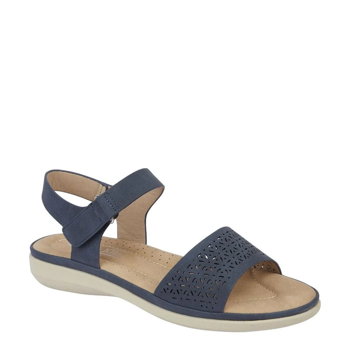Women's JO & JOE Florence Lightweight Flower Trim Sandals - Navy