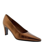 Women's EYE Mid Heel Leather Court Shoes F 73 - Bronze
