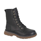 Women's Cipriata Annetta L310 Mid Calf 8 Eyelet Lace-Up Boots - Black Matt
