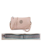 Women's Long & Son Medium Clutch, Wristlet, Shoulder, Cross-Body Bag with Additional Straps 23353 - Taupe