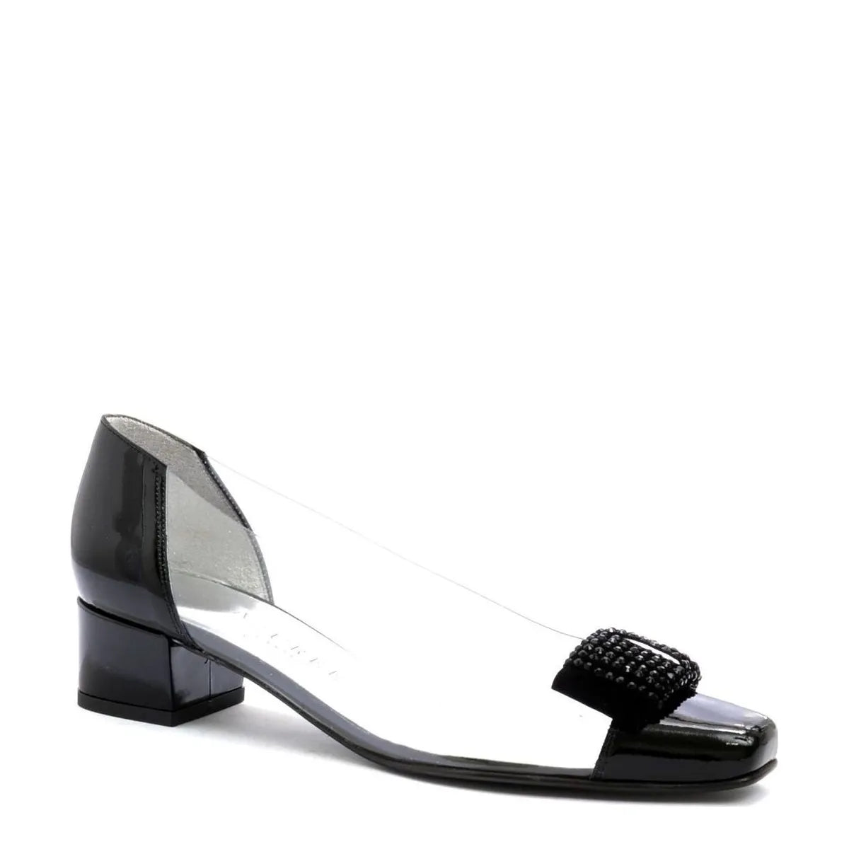 Women's AZUREE Cannes LOGRI Ballet Pump Shoes H 5 - Black