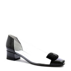 Women's AZUREE Cannes LOGRI Ballet Pump Shoes H 5 - Black