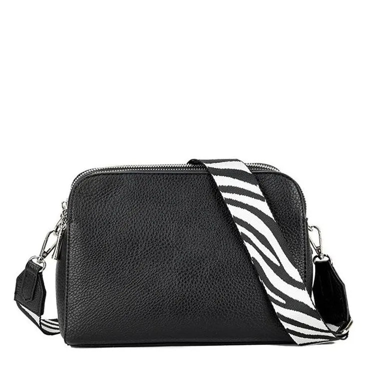 Women's Long & Son Medium Shoulder & Cross Body Hand Bags 32241 - Black