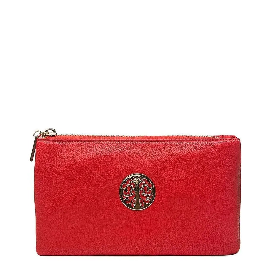 Women's Long & Son Small Clutch, Wristlet, Shoulder ,Cross-Body Bags 3141- Red