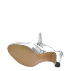 Women's EYE Strappy High Heel Tie-Up Leather Sandals L 34 - Silver