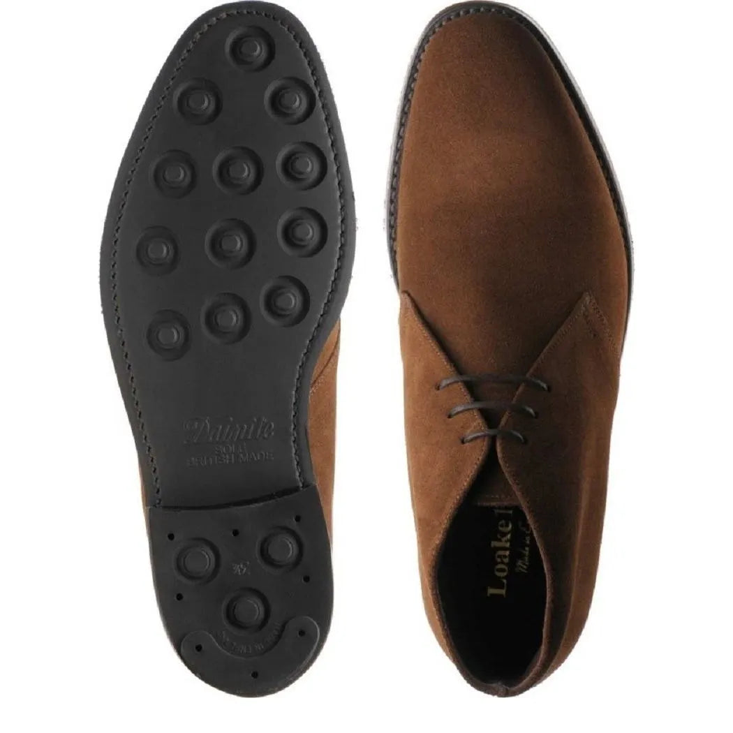 Men's Loake Pimlico Premium Leather Suede Chukka Boots - Brown Suede