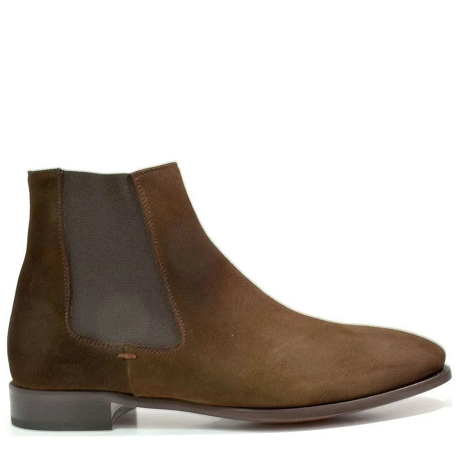 Men's EYE Botin Leather and Suede Chelsea Boots - Brown Suede