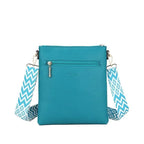 Women's Long & Son Lightweight Medium Cross Body Bags 23358 - Teal