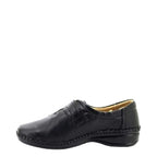 Women's Boulevard L436A Bella Wide Fitting Touch Fastening Bar Shoes - Black