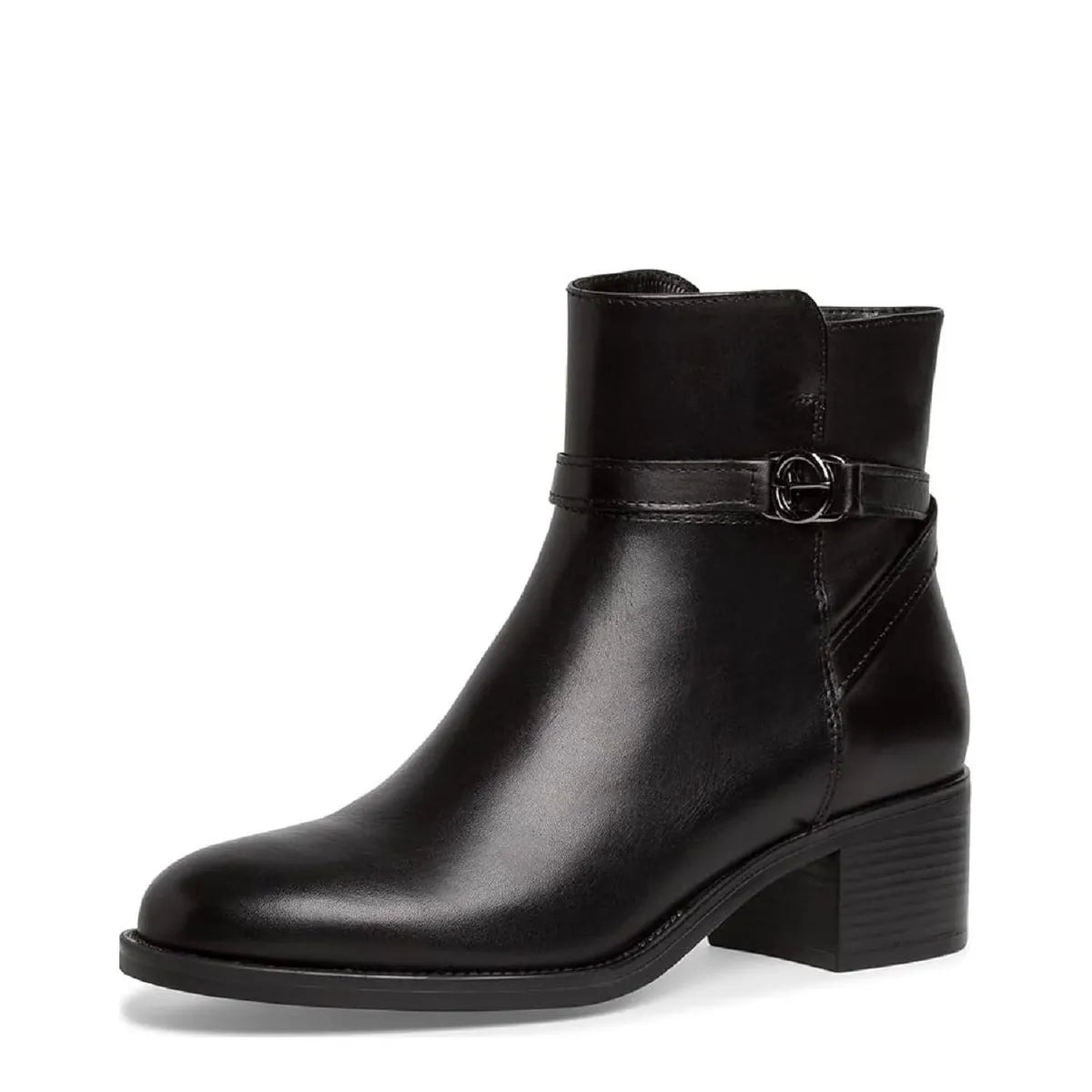 Women's Tamaris 1-25017-41 Leather Ankle Boots K 12 - Black