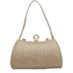 Women's Bessie HB1054 Vintage Top Handle Evening Clutch Bag - Gold