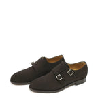 Men's Berwick 1707 Double Monk strap 3637 Goodyear Welted Leather Shoes M 29 - Brown Suede
