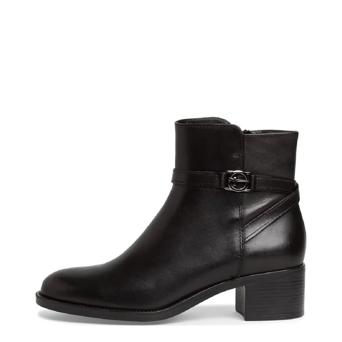 Women's Tamaris 1-25017-41 Leather Ankle Boots K 12 - Black