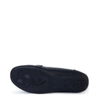 Women's Jo & Joe Nautical Leather Tassel Loafer Shoes - Black
