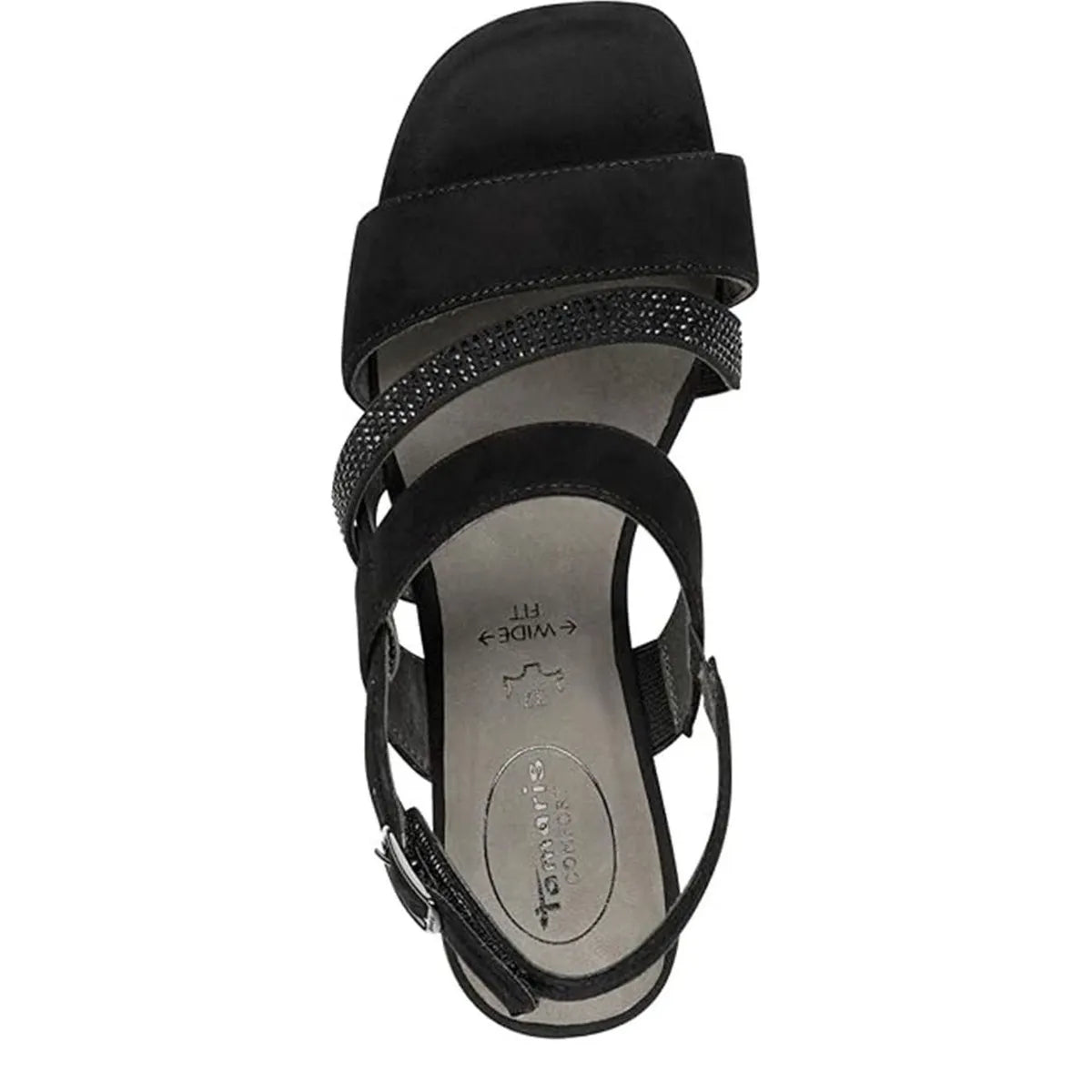 Women's Tamaris Comfort 8-88318-44 Wide Fitting Sandals - Black
