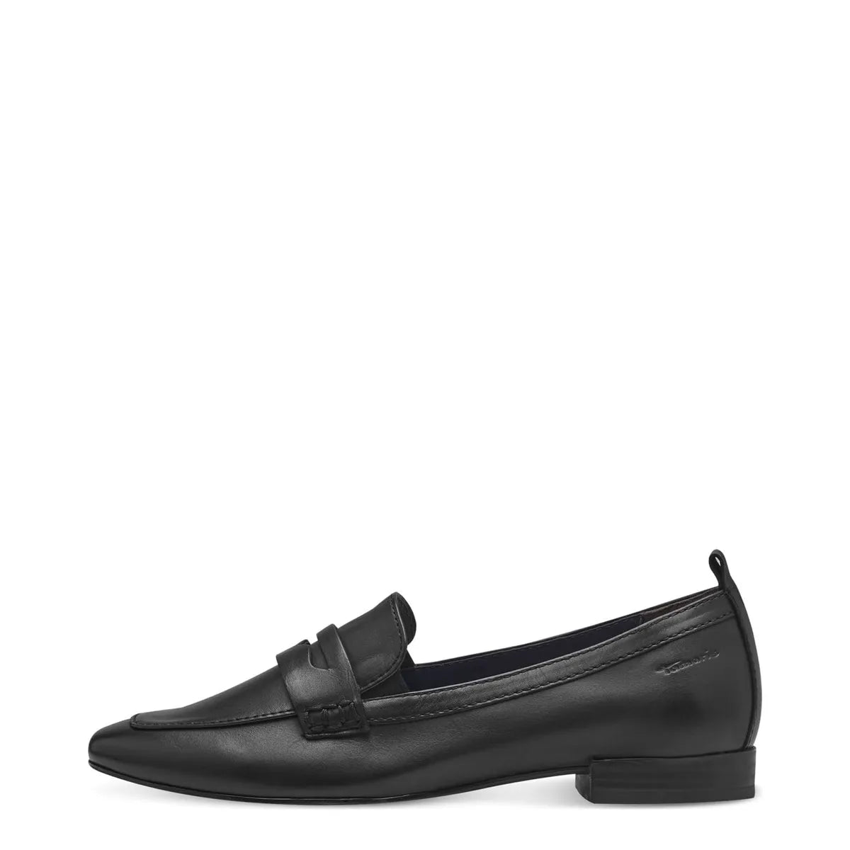 Women's Tamaris 8-54201-42 Wide Comfort Fit Leather Loafer Shoes - Black