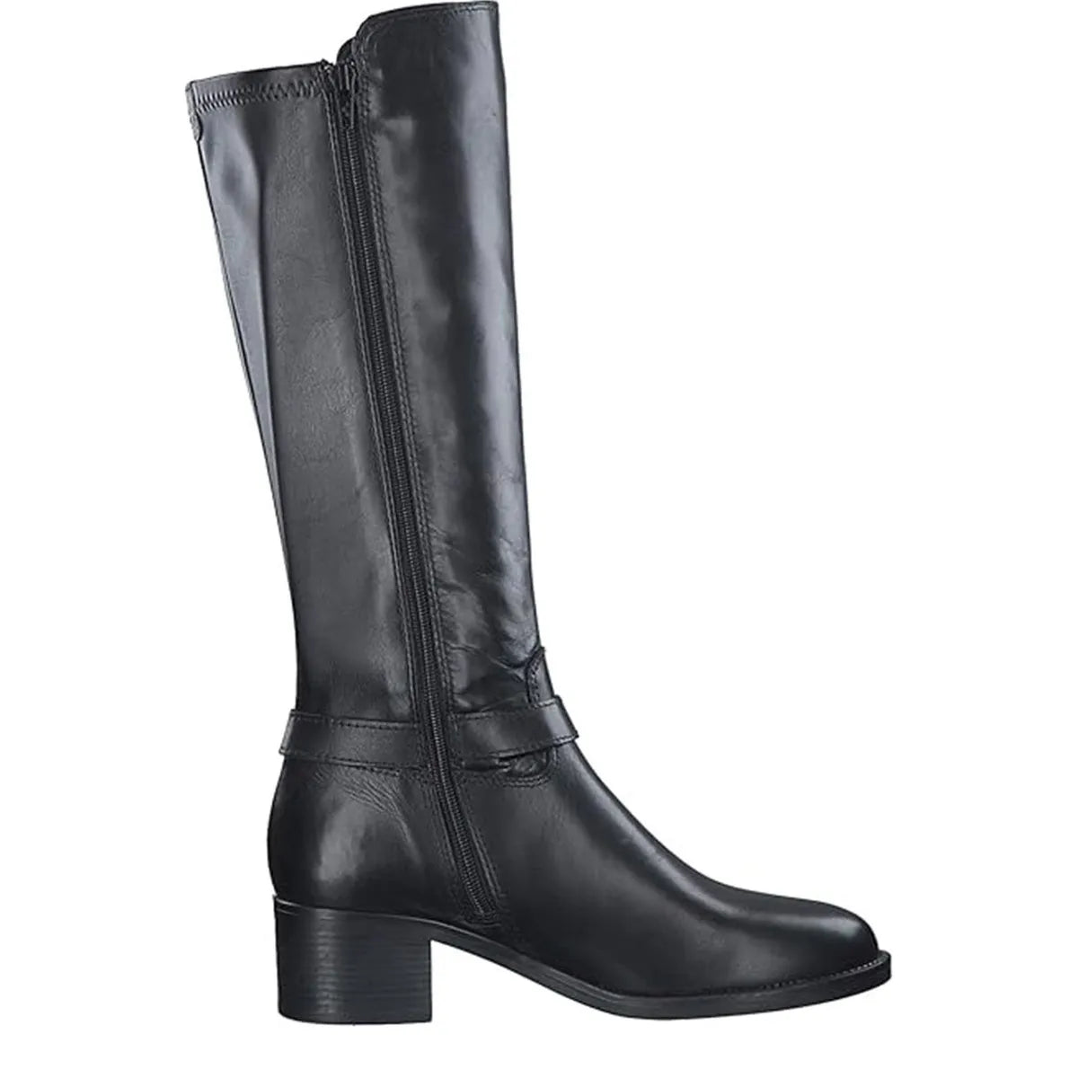 Women's Tamaris 1-25537-41-001 Classic TOUCH-it Leather Knee High Boots - Black