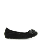 Women's Högl 6-10 0992 Leather Suede Ballerina Pump - Black