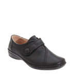 Women's Boulevard L436A Bella Wide Fitting Touch Fastening Bar Shoes - Black