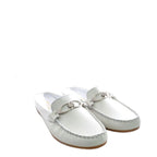 Women's John White Mocca Mocca Slip-On Leather Mules G 87 - White