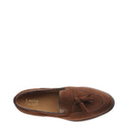 Men's LOAKE Lincoln Classic Tassel Leather Loafer Shoes - Brown Suede