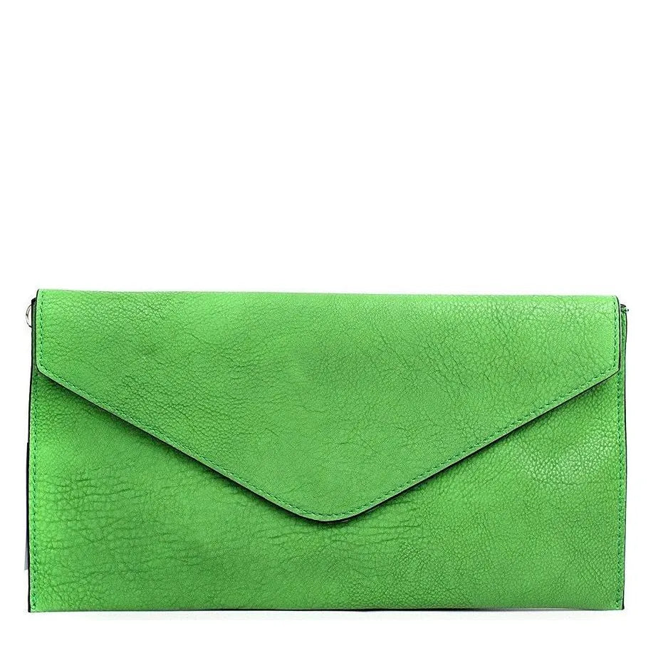 Women's Long & Son Envelope Style, Wristlet, Shoulder, Clutch Bags 120343 - Light Green