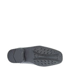Boy's ROAMERS B690A Twin Gusset Leather Slip-On Shoes - Black