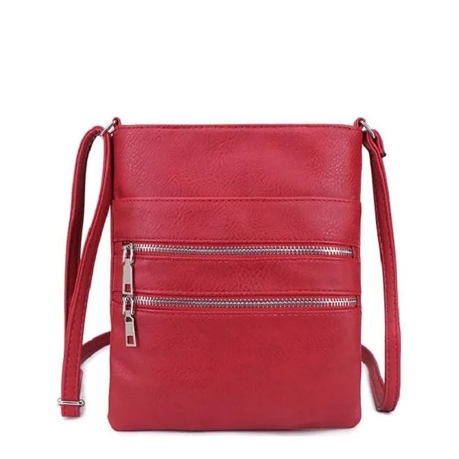 Women's Long & Son Medium Cross Body Bags 18802 - Red