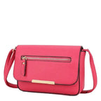 Women's Long & Son Cross Body & Shoulder Hand Bags C-1337 - Rose Pink