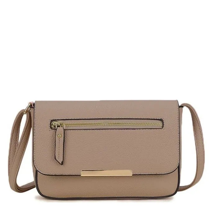 Women's Long & Son Cross Body & Shoulder Hand Bags C-1337 - Khaki