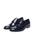 Men's John White Pembroke Derby Leather Shoes - Black
