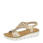 Women's Cipriata Salvia Floral Elasticated Sling Back Sandals - Gold