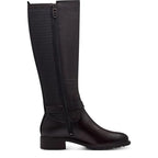 Women's Tamaris 1-25618-43 Leather Knee High Boots - Mahogany