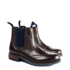 Men's Catesby CX26 Brogue Leather Chelsea Boots - Dark Brown