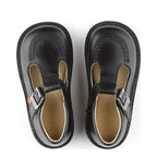Girl's Kickers Kick T Bar Junior School Shoes - Black