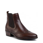 Women's Tamaris 1-25931 Brogue Chelsea Ankle Boots K 7- Brown