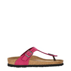 Women's Birkenstock Gizeh Nubuck Leather Mule Sandals - Pink