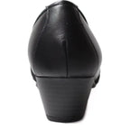 Women's Waldläufer Hilaria 358505 186 001 Wide Fitting Leather Court Shoes - Plain Black