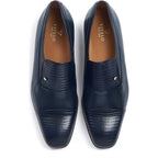 Men's Vitelo Slip On Toe Cap Leather Shoes 99716 M 68 - Navy