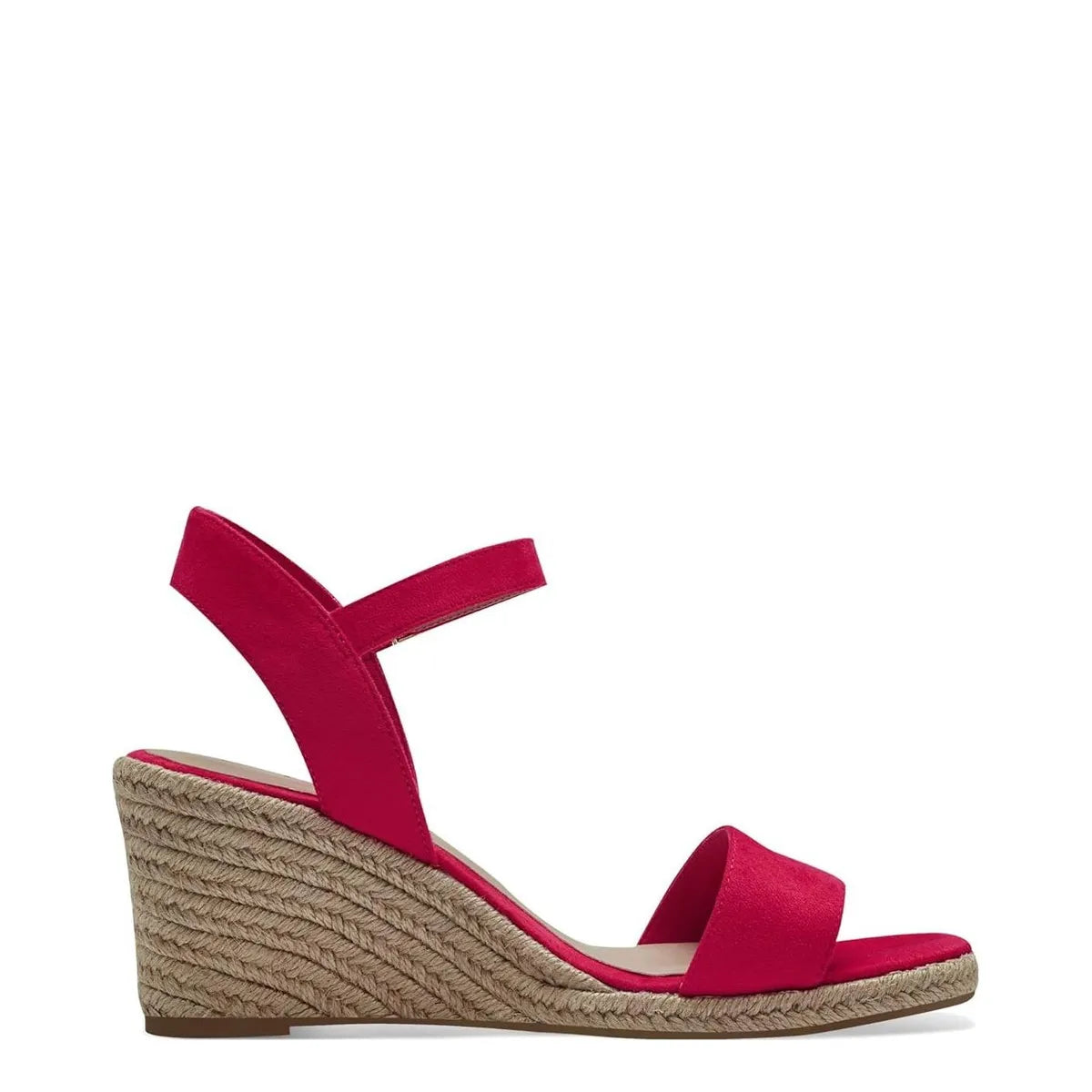 Women's Tamaris 1-28300-42 Vegan Espadrille Wedge Sandals - Pink