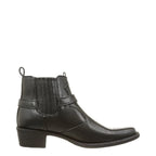 Men's U.S.BRASS M183 Eastwood Stirrup Cowboy Ankle Boots - Black