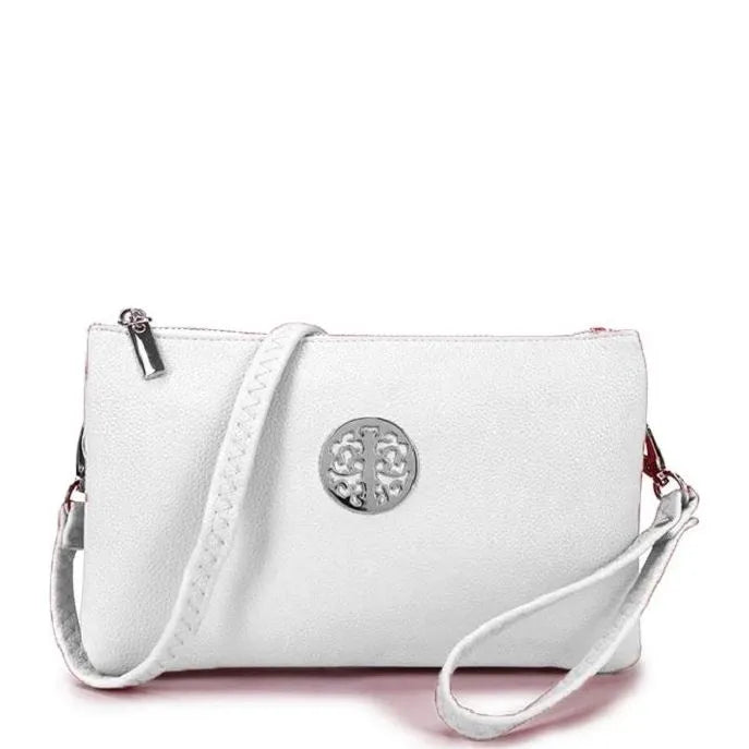 Women's Long & Son Medium Clutch, Wristlet, Shoulder, Cross-Body Bags 23321 - White