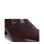Men's Vitelo Plain Leather Cuban Heel Shoes 6029 PC 19 - Burgundy