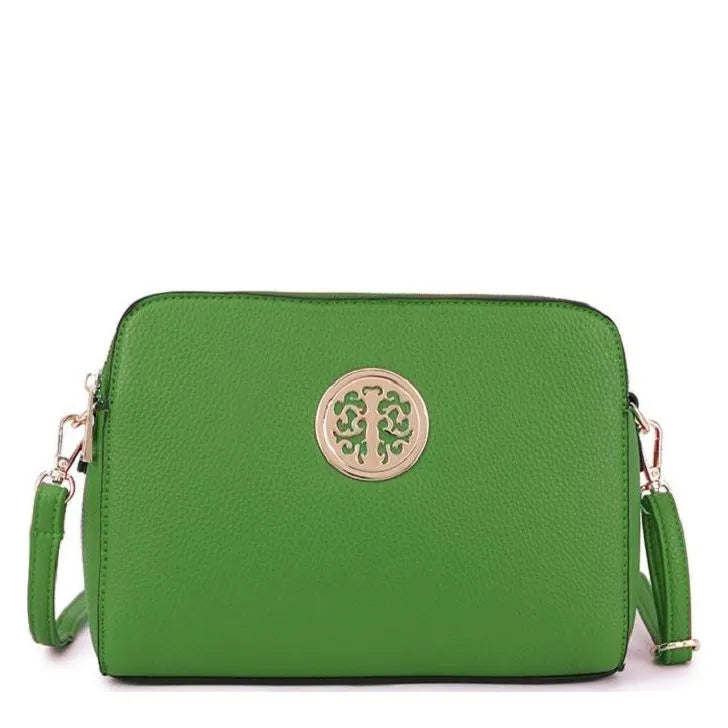 Women's Long & Son Medium Shoulder & Cross Body Hand Bags D1585-1 - Green