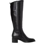Women's Tamaris 1-25519-29 Leather Knee High Boots - Black