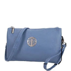 Women's Long & Son Medium Clutch, Wristlet, Shoulder, Cross-Body Bag with Additional Straps 23353 - Light Blue