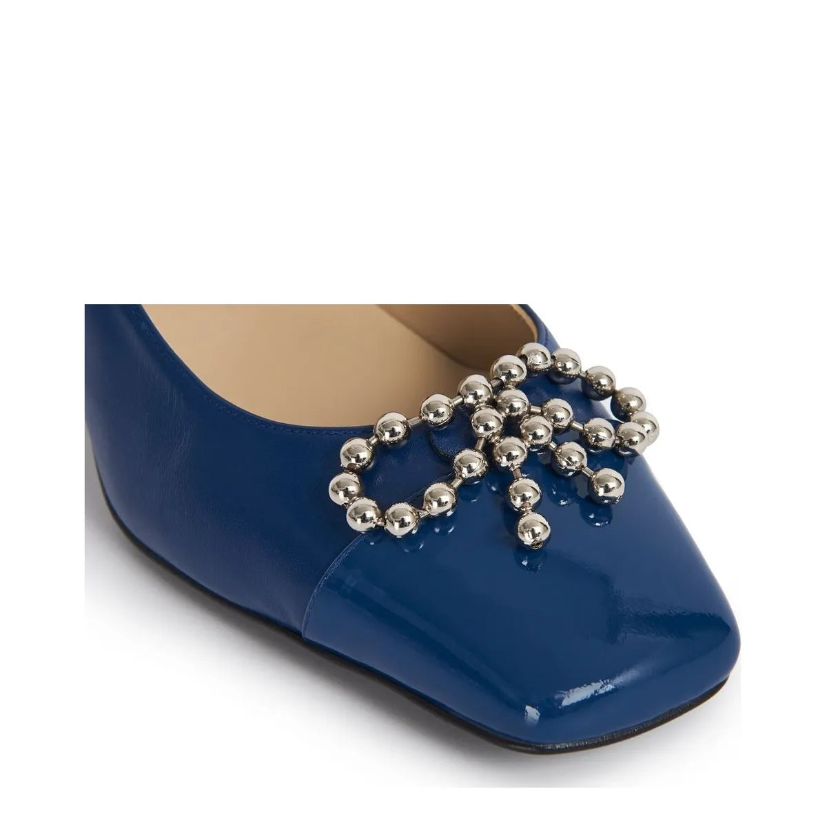 Women's Eye Decorative Trim Leather Court Shoes G 131 - Royal Blue