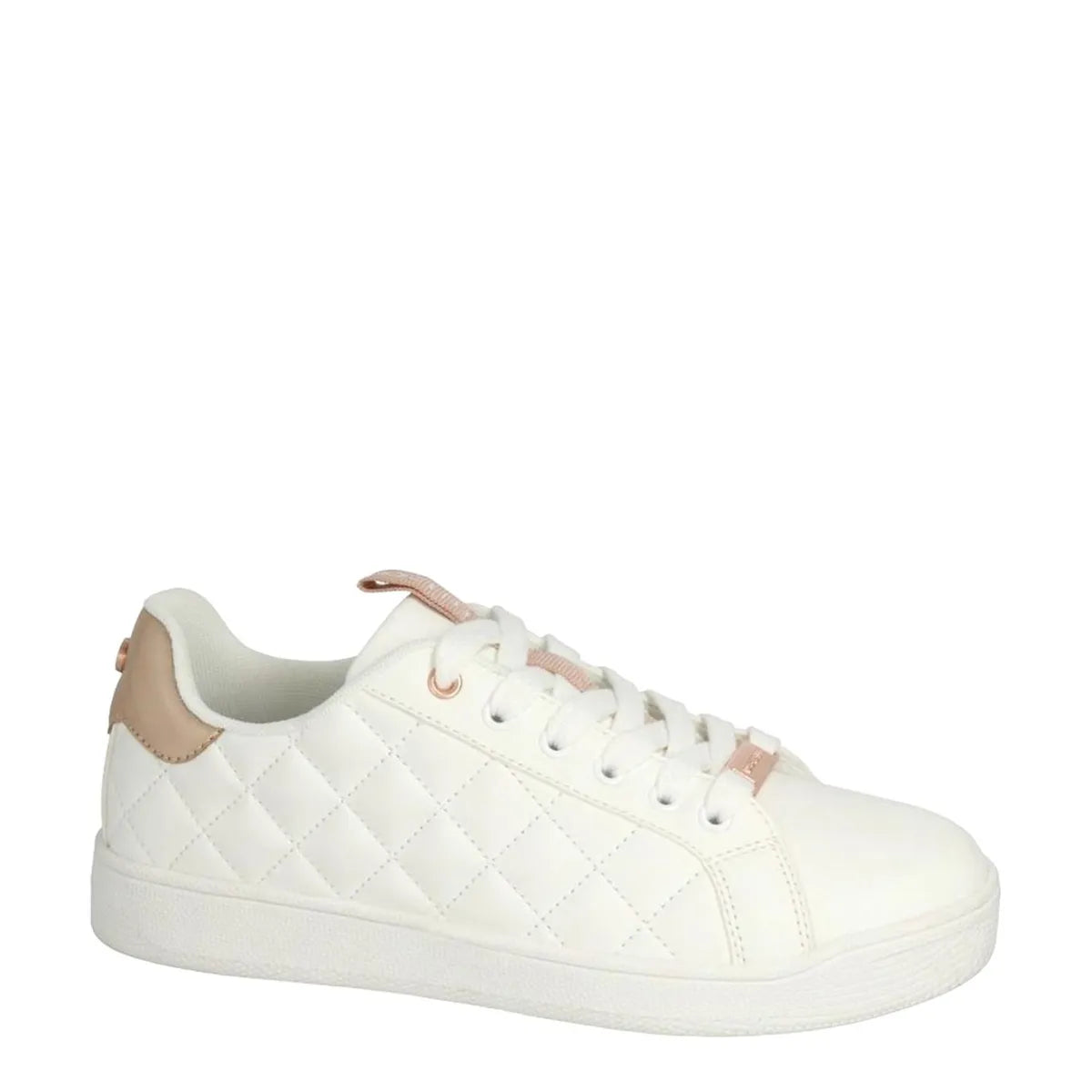 Women's Elle Sport F 7242 White Pink Quilted Trainers Elle 11